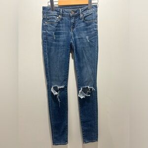 PARADISE MINE by ARITZIA jeans, low rise skinny, size 24, ripped knees